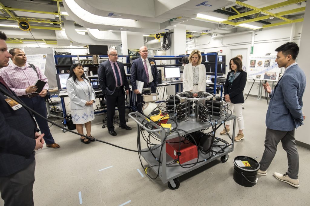Ms. Lisa Gordon-Hagerty visits Prof. Sara Pozzi’s laboratory at the University of Michigan.