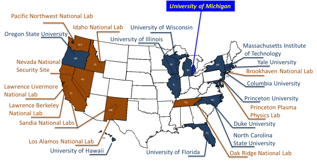 Map of CVT universities 
